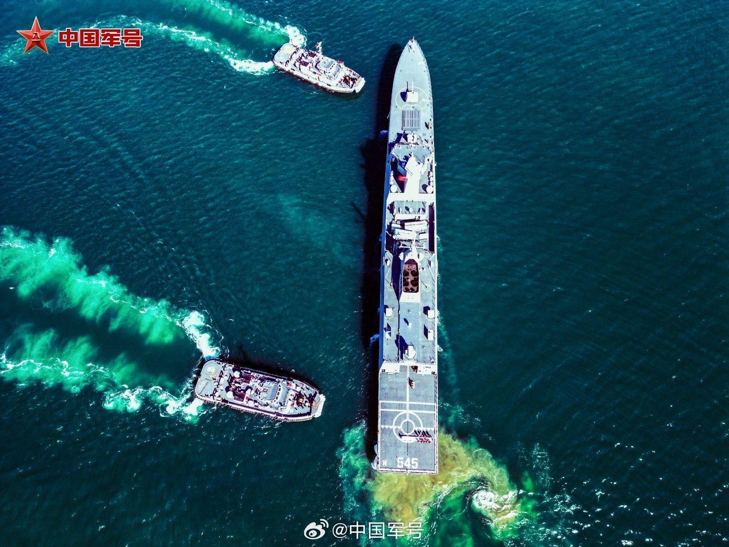 高清大图！九图带你看漯河舰最新训练画面