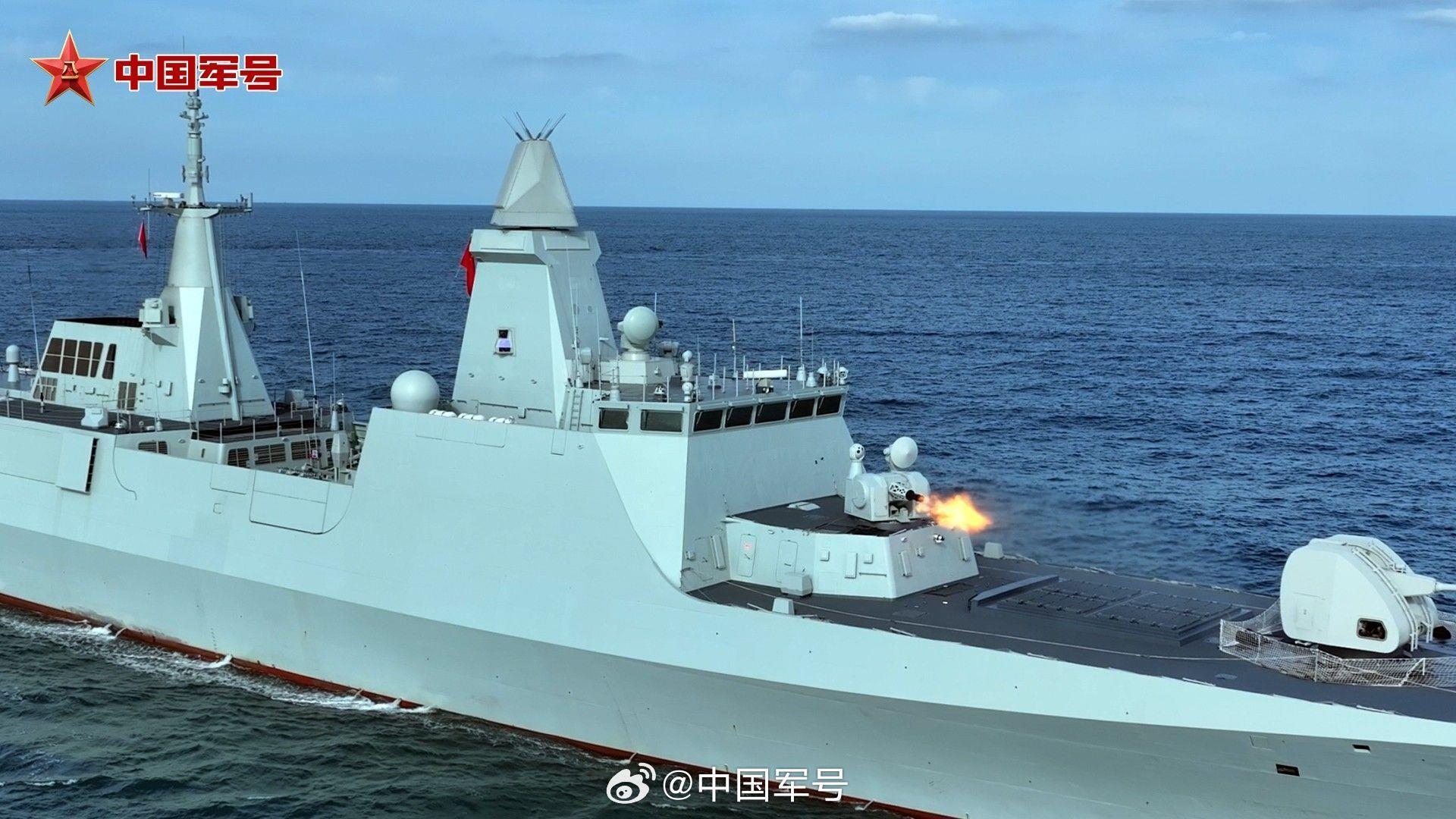 高清大图！九图带你看漯河舰最新训练画面