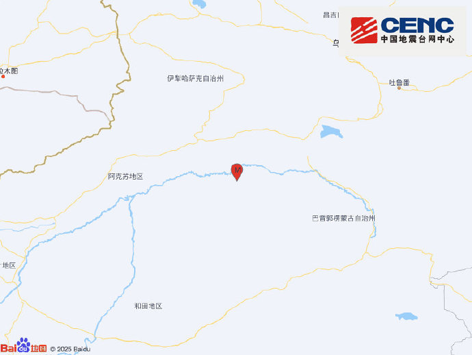 新疆巴音郭楞州尉犁县发生3.8级地震 震源深度18千米