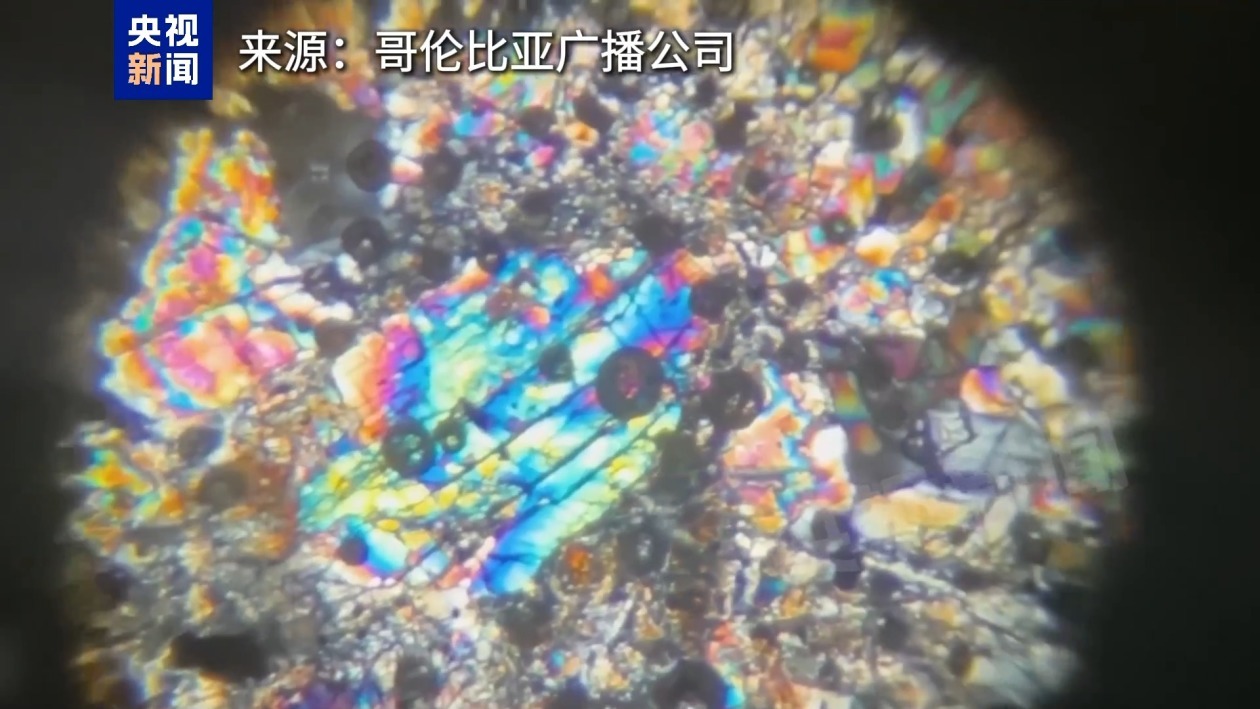 划破天际落进美国佐治亚州民宅里的陨石长啥样？显微镜头揭秘