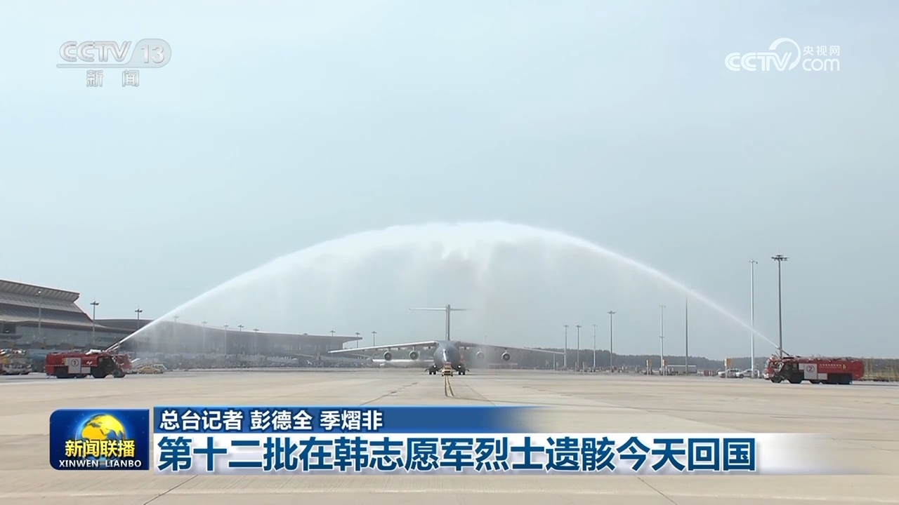 第十二批在韩志愿军烈士遗骸回国